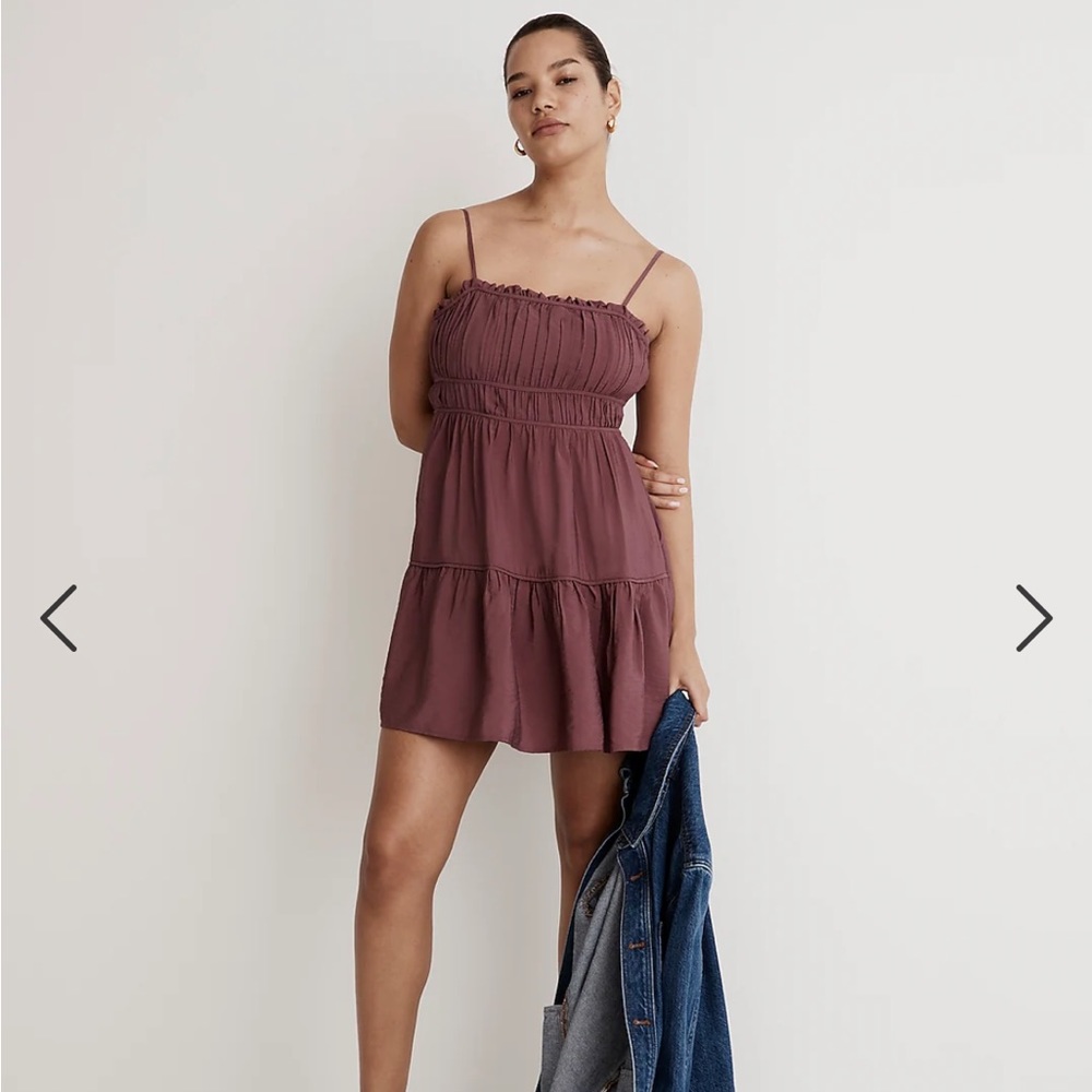 NWOT Madewell Mini Dress 14 Maroon/Purple